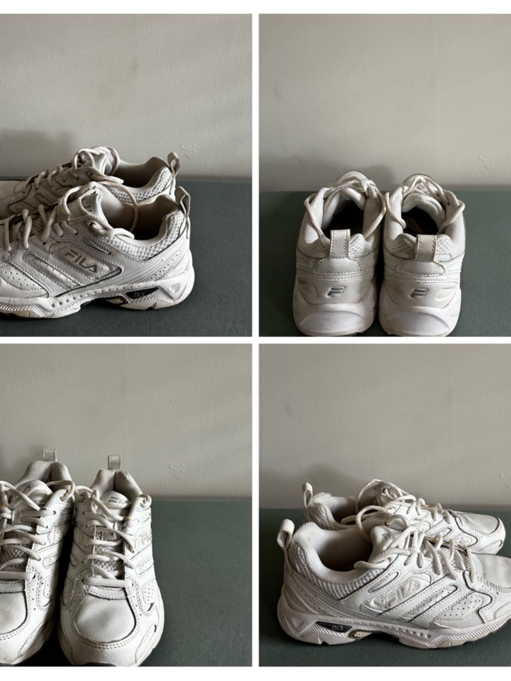 Fila women Cream/White Lace-Up Sneakers